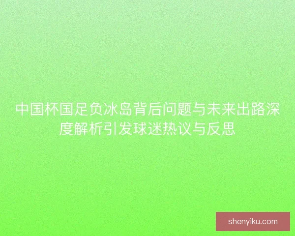 中国杯国足负冰岛背后问题与未来出路深度解析引发球迷热议与反思